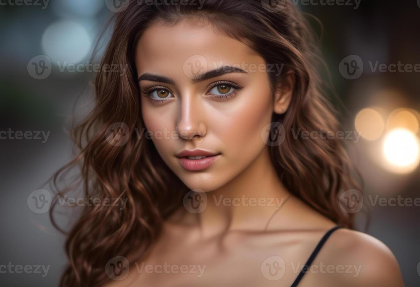 A Portrait Of Breathtakingly Gorgeous, Exotic, Beautiful Woman. photo