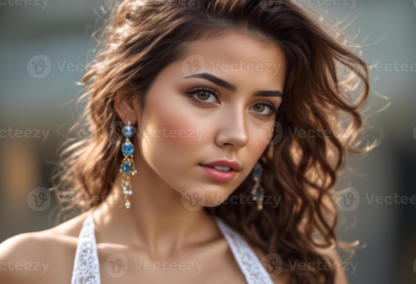 A Portrait Of Breathtakingly Gorgeous, Exotic, Beautiful Woman. photo