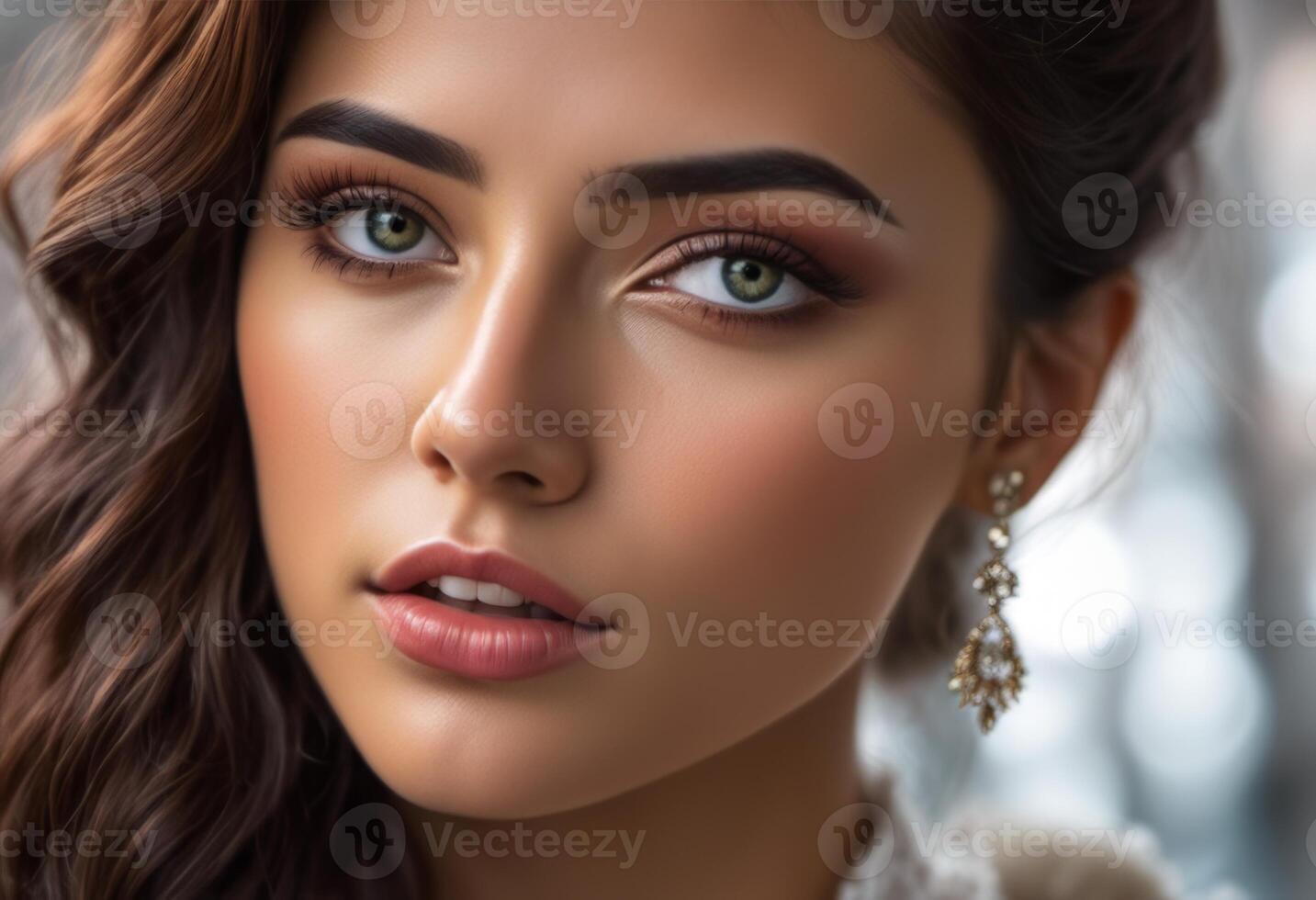 A Portrait Of Breathtakingly Gorgeous, Exotic, Beautiful Woman. photo