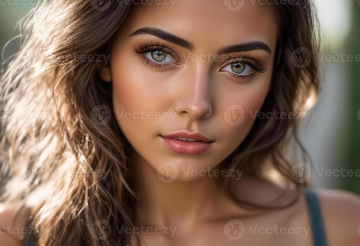 A Portrait Of Breathtakingly Gorgeous, Exotic, Beautiful Woman. photo