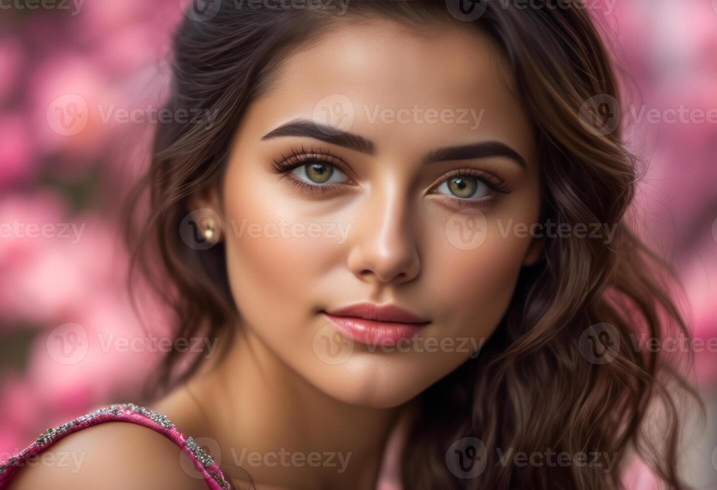 A Portrait Of Breathtakingly Gorgeous, Exotic, Beautiful Woman. photo