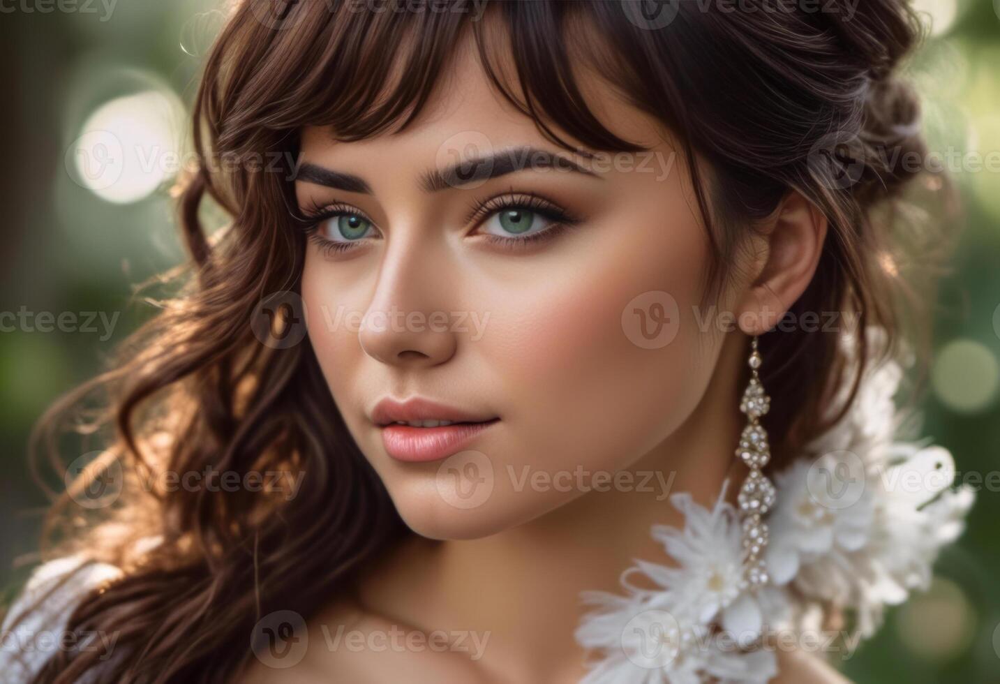 A Portrait Of Breathtakingly Gorgeous, Exotic, Beautiful Woman. photo