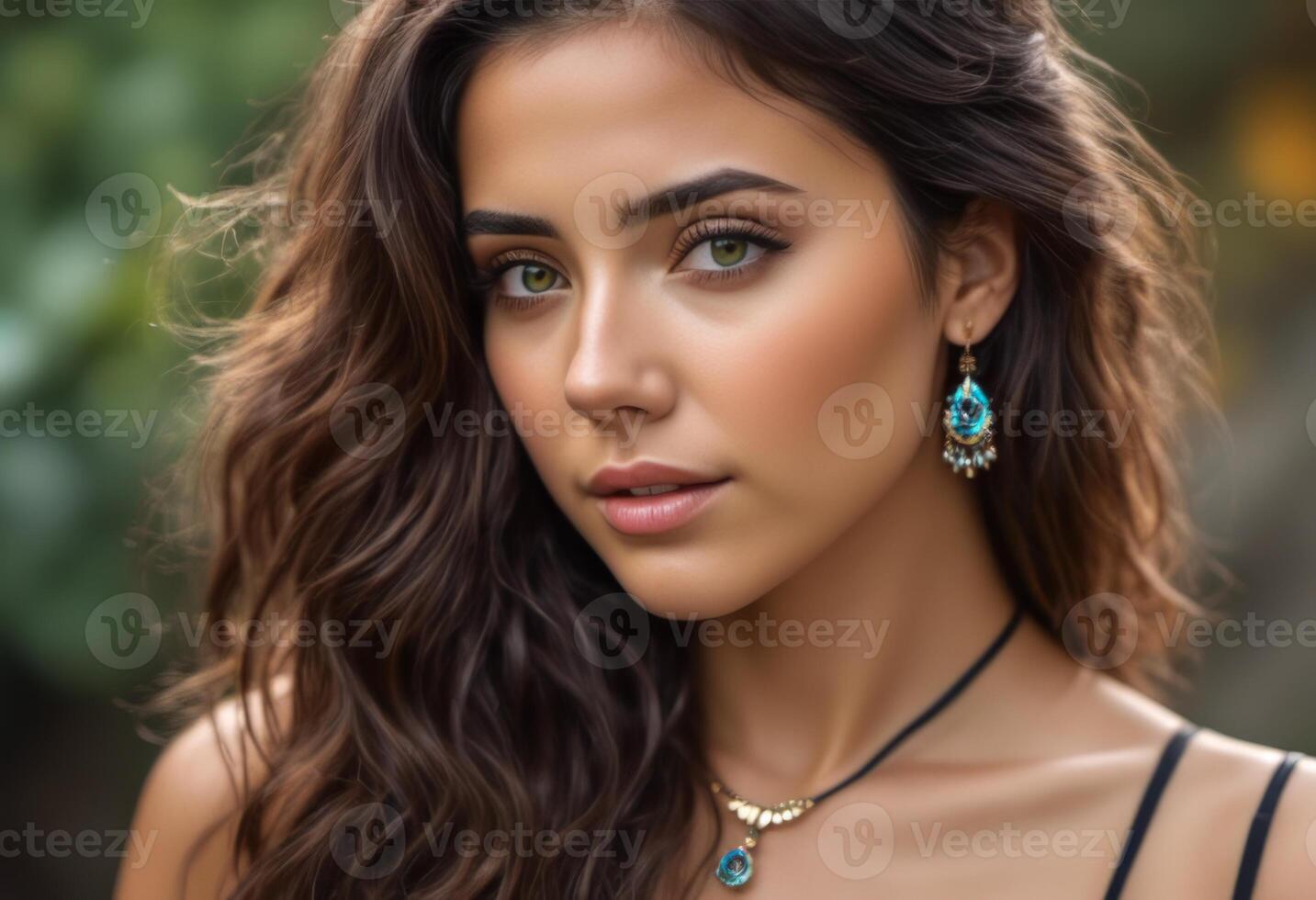 A Portrait Of Breathtakingly Gorgeous, Exotic, Beautiful Woman. photo
