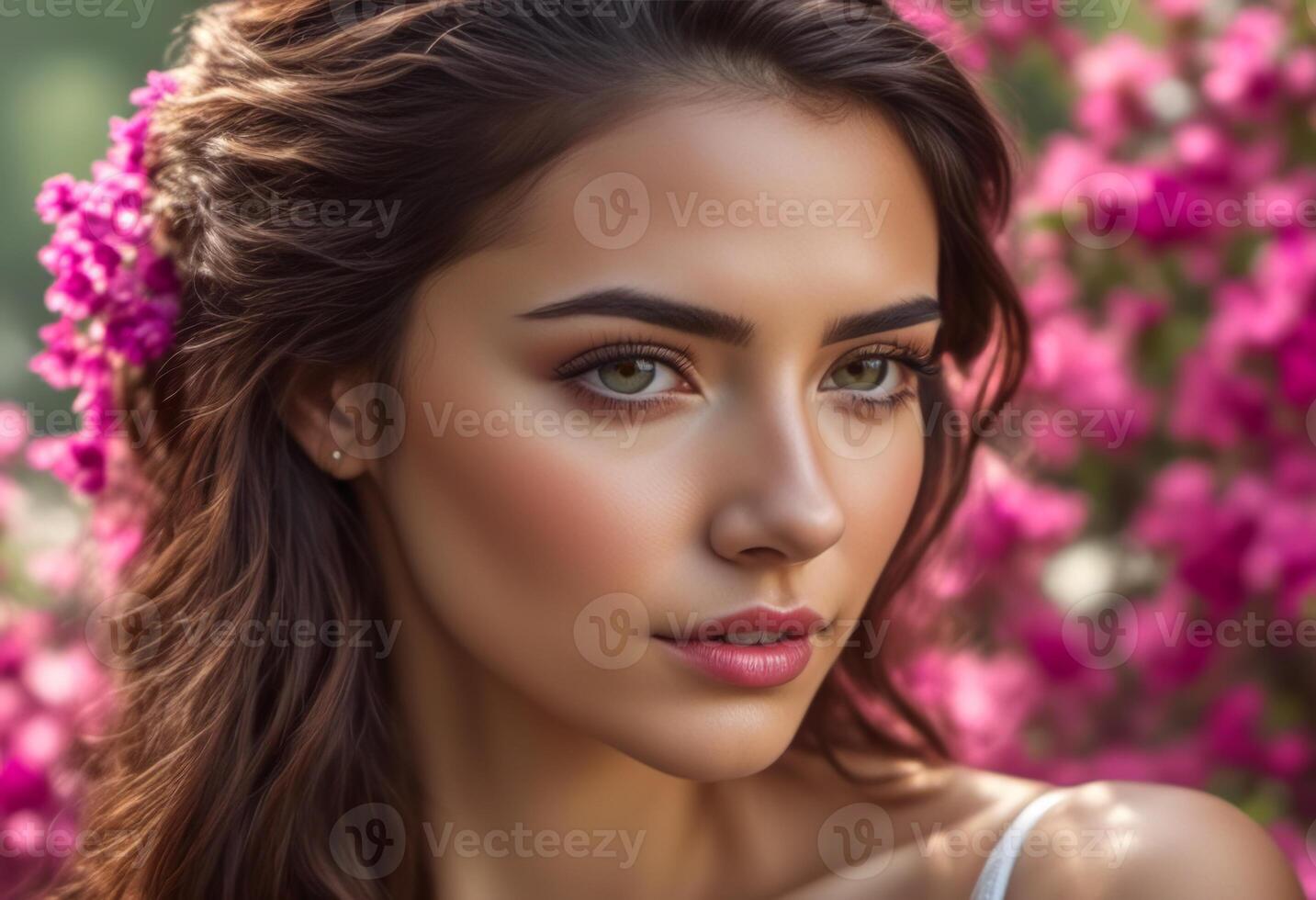 A Portrait Of Breathtakingly Gorgeous, Exotic, Beautiful Woman. photo