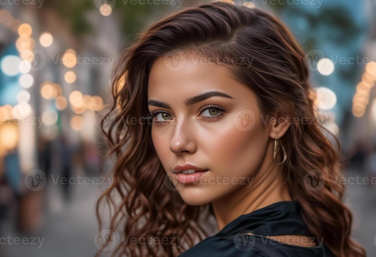 A Portrait Of Breathtakingly Gorgeous, Exotic, Beautiful Woman. photo