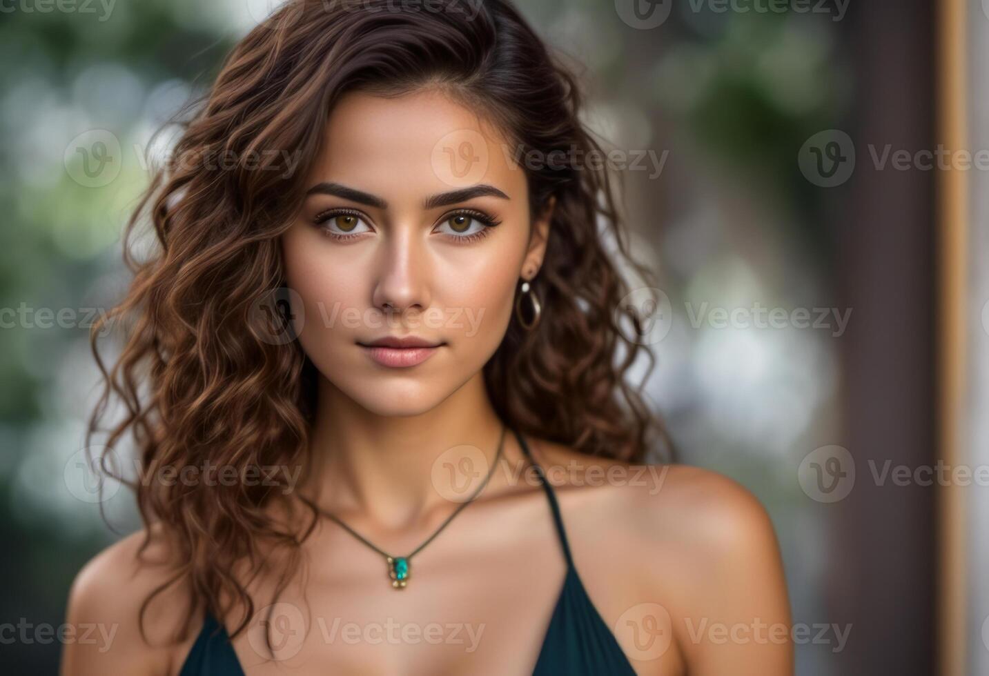 A Portrait Of Breathtakingly Gorgeous, Exotic, Beautiful Woman. photo