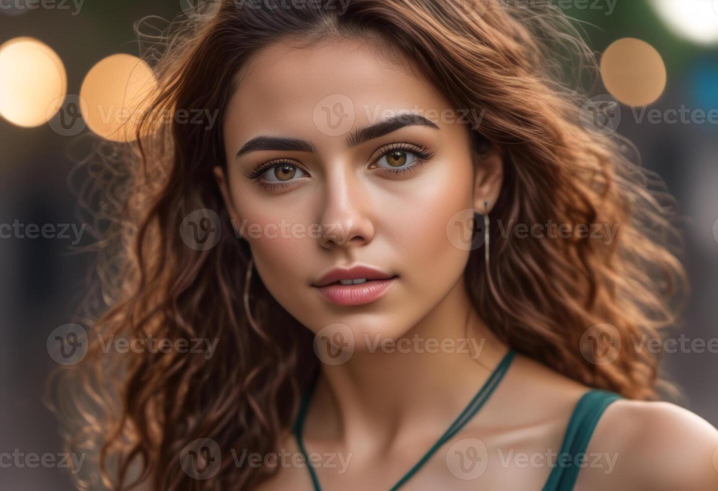 A Portrait Of Breathtakingly Gorgeous, Exotic, Beautiful Woman. photo
