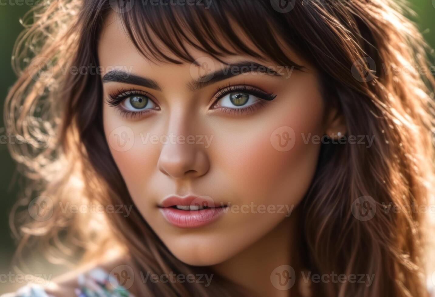 A Portrait Of Breathtakingly Gorgeous, Exotic, Beautiful Woman. photo