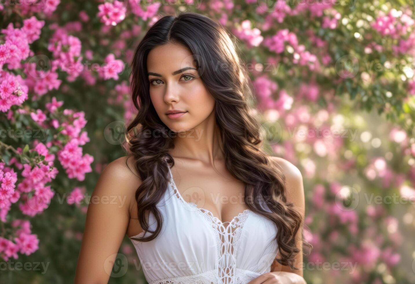 A Portrait Of Breathtakingly Gorgeous, Exotic, Beautiful Woman. photo