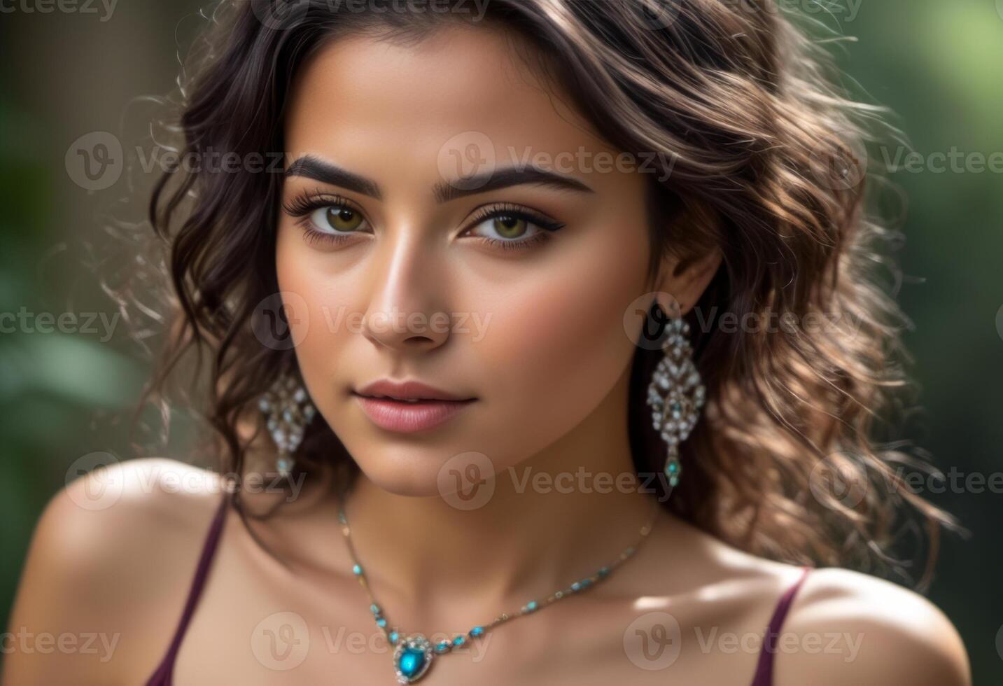 A Portrait Of Breathtakingly Gorgeous, Exotic, Beautiful Woman. photo
