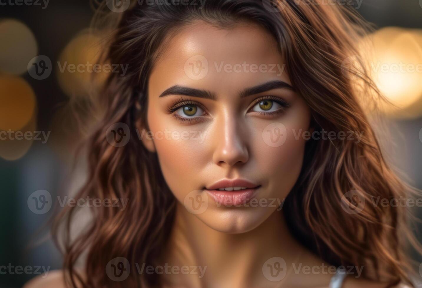A Portrait Of Breathtakingly Gorgeous, Exotic, Beautiful Woman. photo