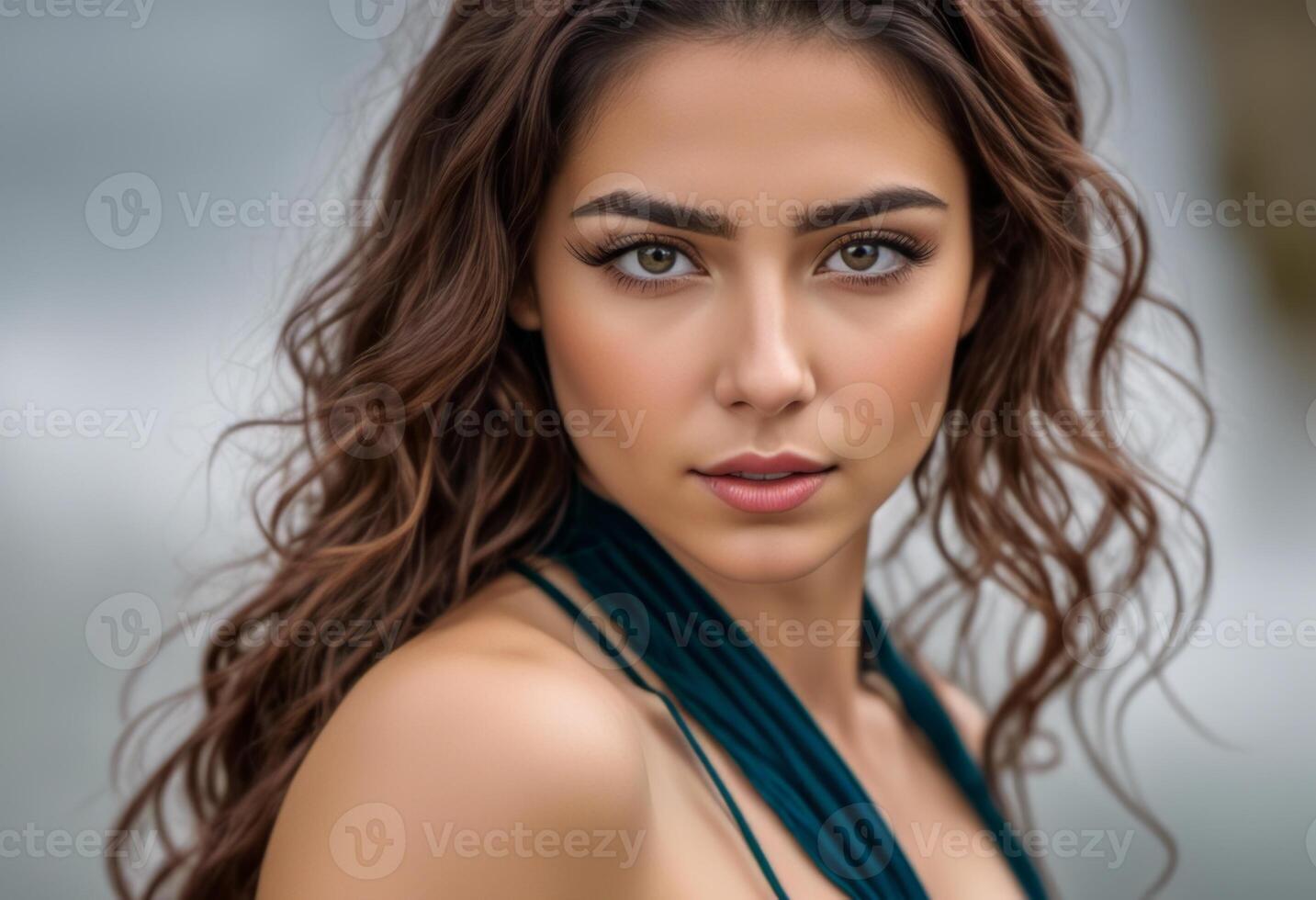 A Portrait Of Breathtakingly Gorgeous, Exotic, Beautiful Woman. photo