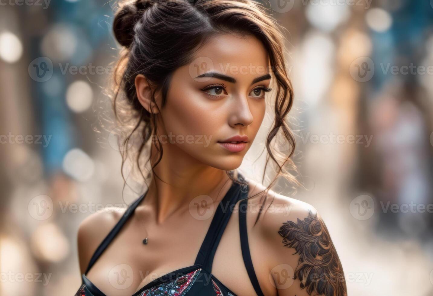A Portrait Of Breathtakingly Gorgeous, Exotic, Beautiful Woman. photo