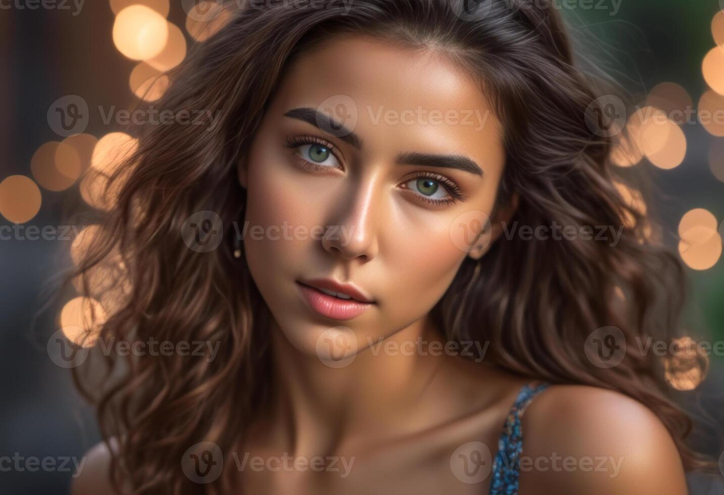 A Portrait Of Breathtakingly Gorgeous, Exotic, Beautiful Woman. photo