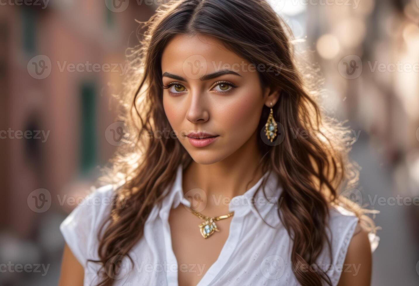 A Portrait Of Breathtakingly Gorgeous, Exotic, Beautiful Woman. photo