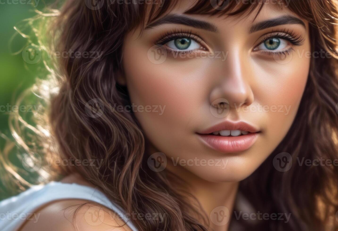 A Portrait Of Breathtakingly Gorgeous, Exotic, Beautiful Woman. photo