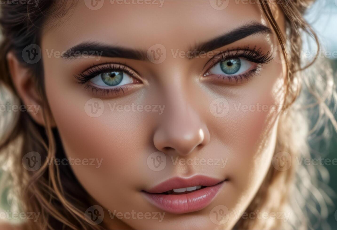 A Portrait Of Breathtakingly Gorgeous, Exotic, Beautiful Woman. photo