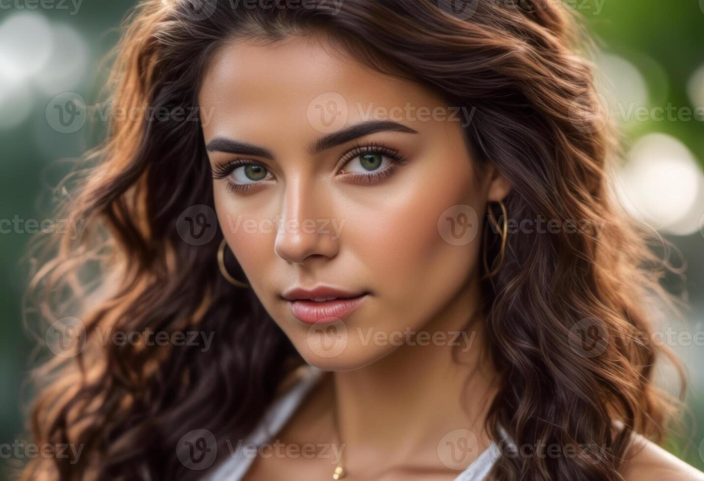A Portrait Of Breathtakingly Gorgeous, Exotic, Beautiful Woman. photo
