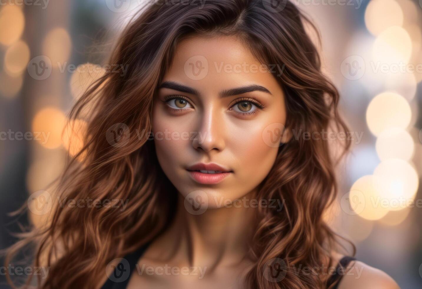 A Portrait Of Breathtakingly Gorgeous, Exotic, Beautiful Woman. photo