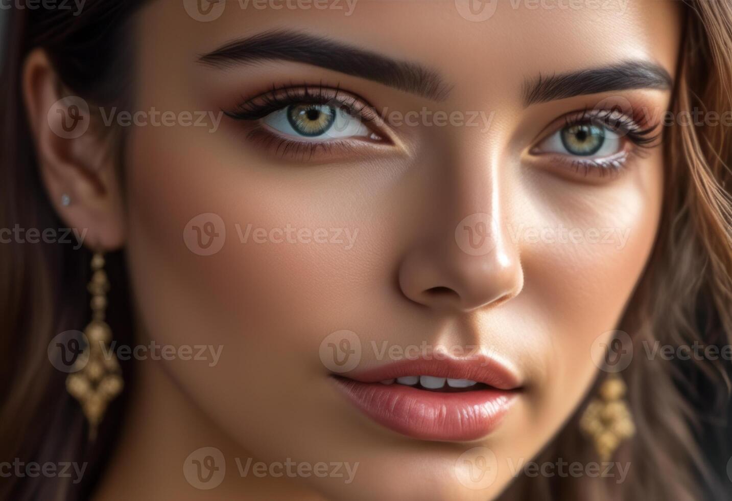 A Portrait Of Breathtakingly Gorgeous, Exotic, Beautiful Woman. photo
