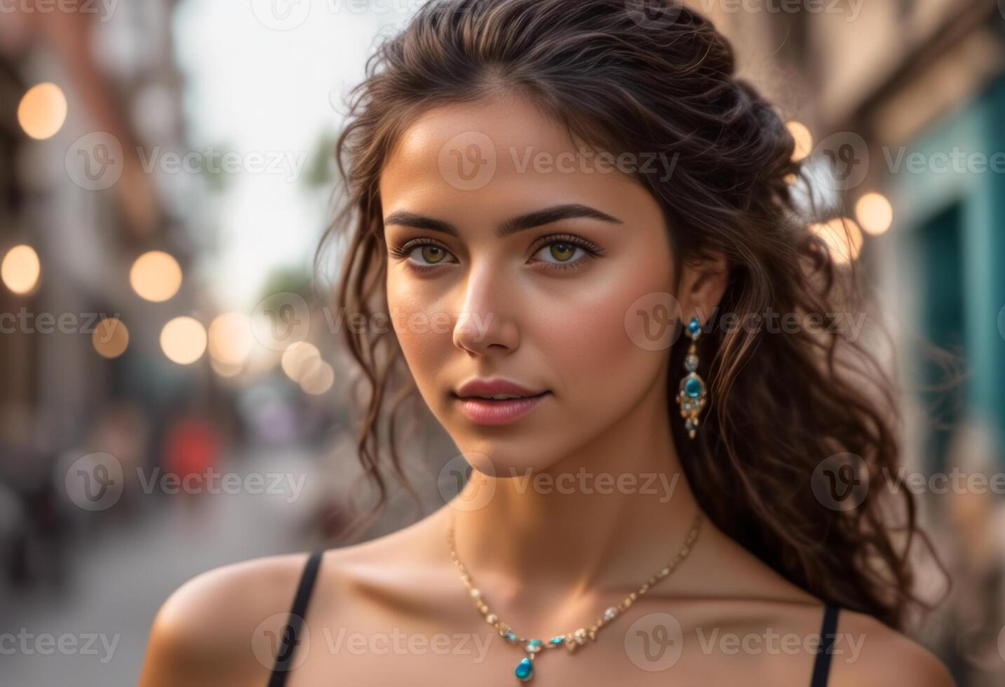 A Portrait Of Breathtakingly Gorgeous, Exotic, Beautiful Woman. photo