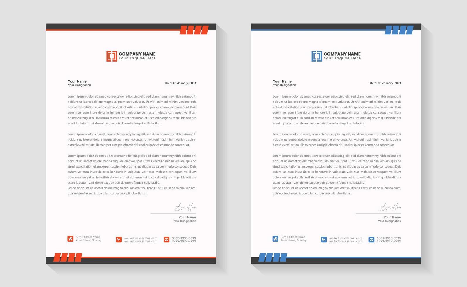 Business letterhead design for your company vector