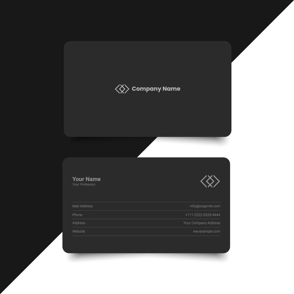 Simple minimal clean business card Layout vector