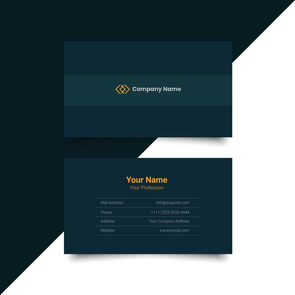 Simple elegant clean business card Layout vector