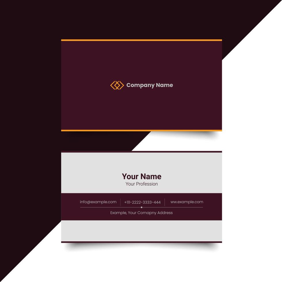 Simple clean business card Layout for business vector