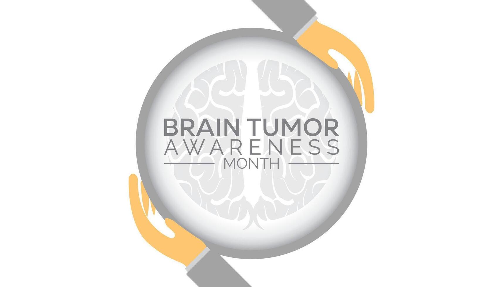 Brain Tumor Awareness Month observed every year in May. Template for background, banner, card, poster with text inscription. vector