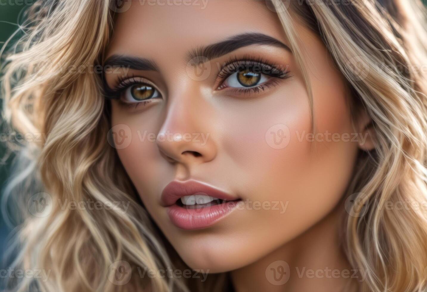 A Portrait Of Breathtakingly Gorgeous, Exotic, Beautiful Woman. photo