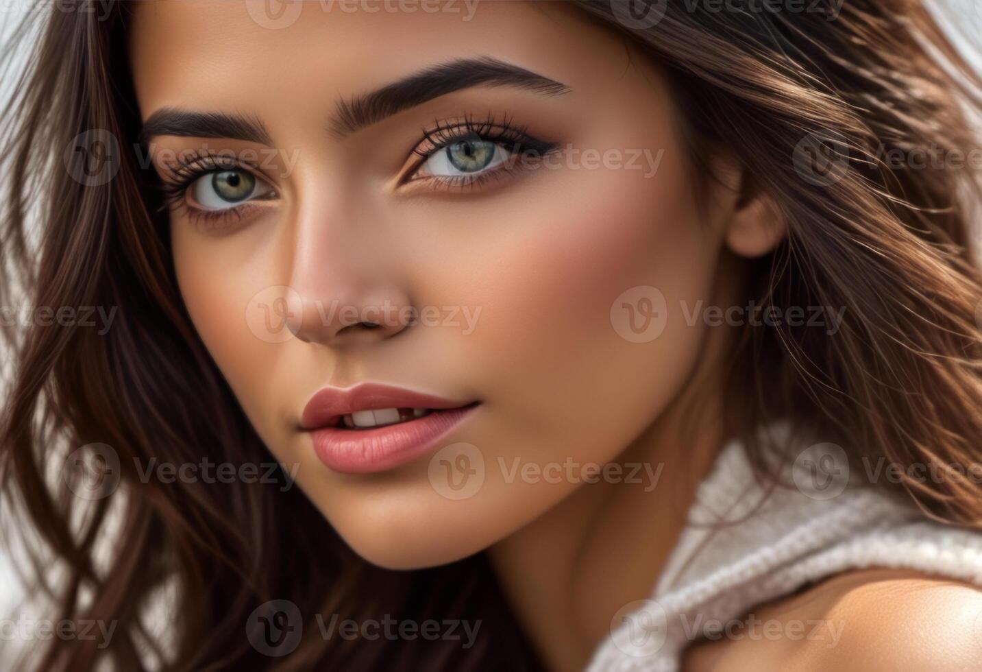 A Portrait Of Breathtakingly Gorgeous, Exotic, Beautiful Woman. photo