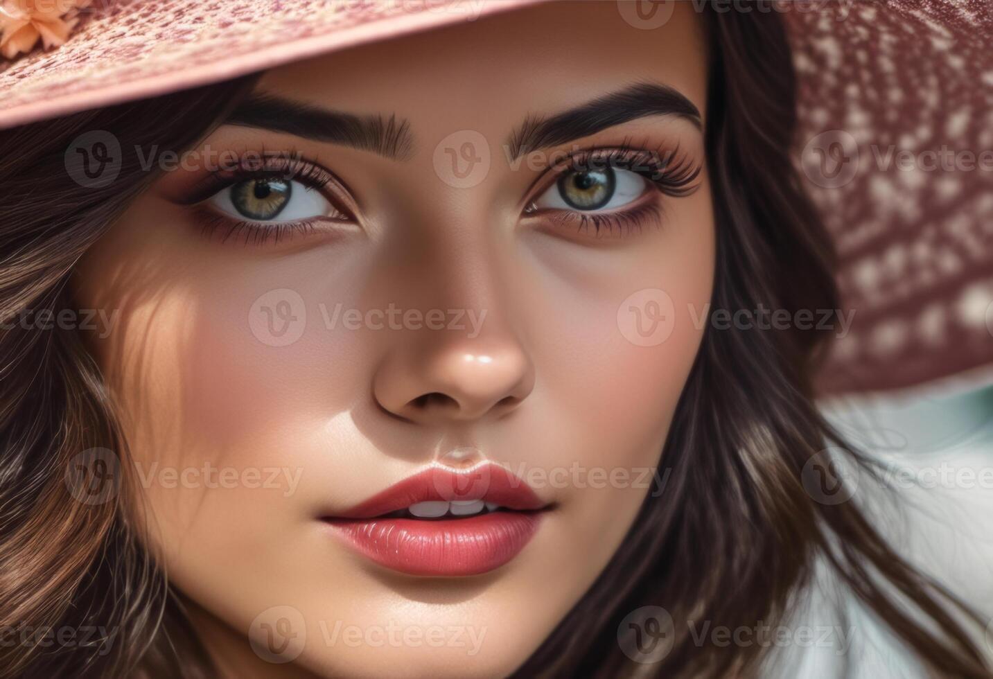 A Portrait Of Breathtakingly Gorgeous, Exotic, Beautiful Woman. photo