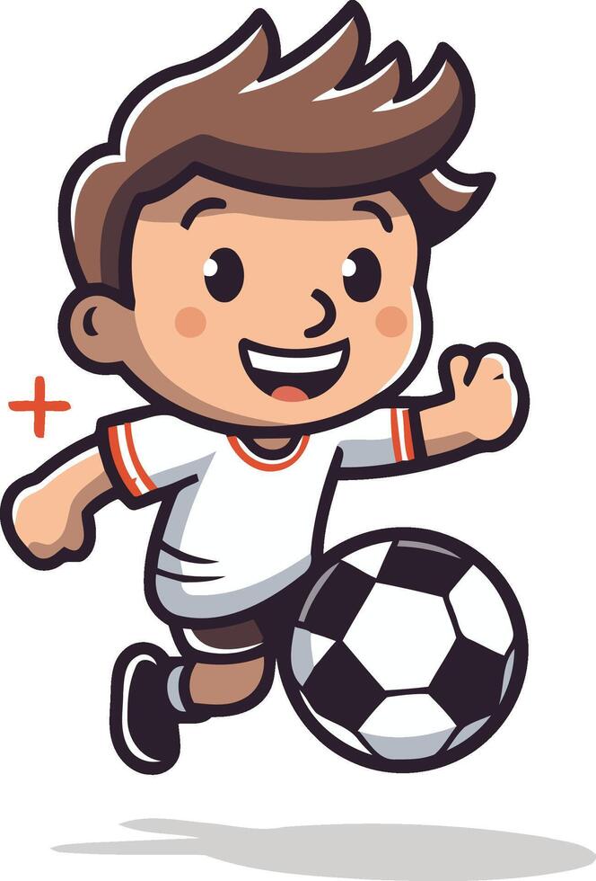 Soccer Player Cartoon Mascot Character Illustration Isolated vector
