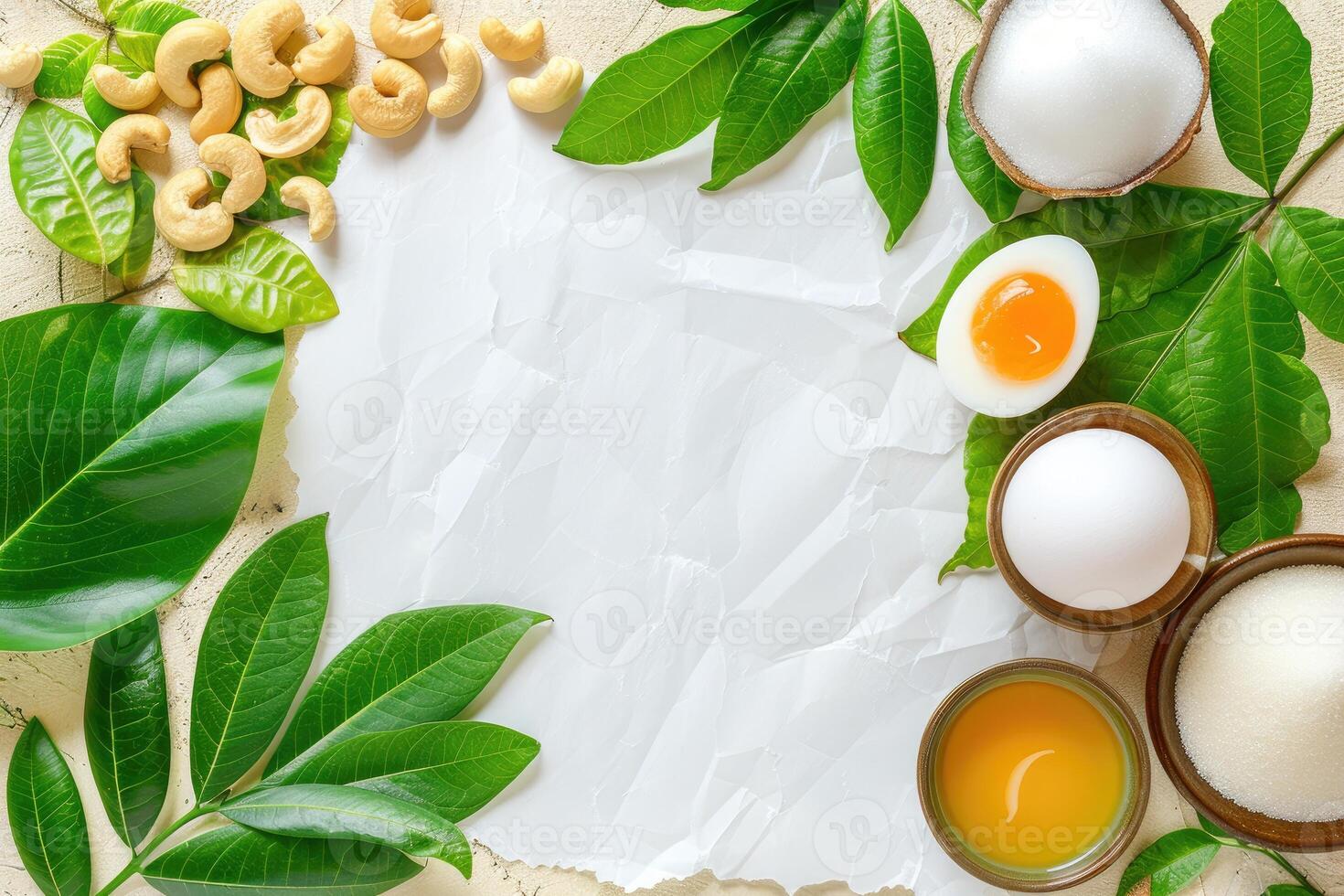 ingredients for cookies background professional advertising food photography photo