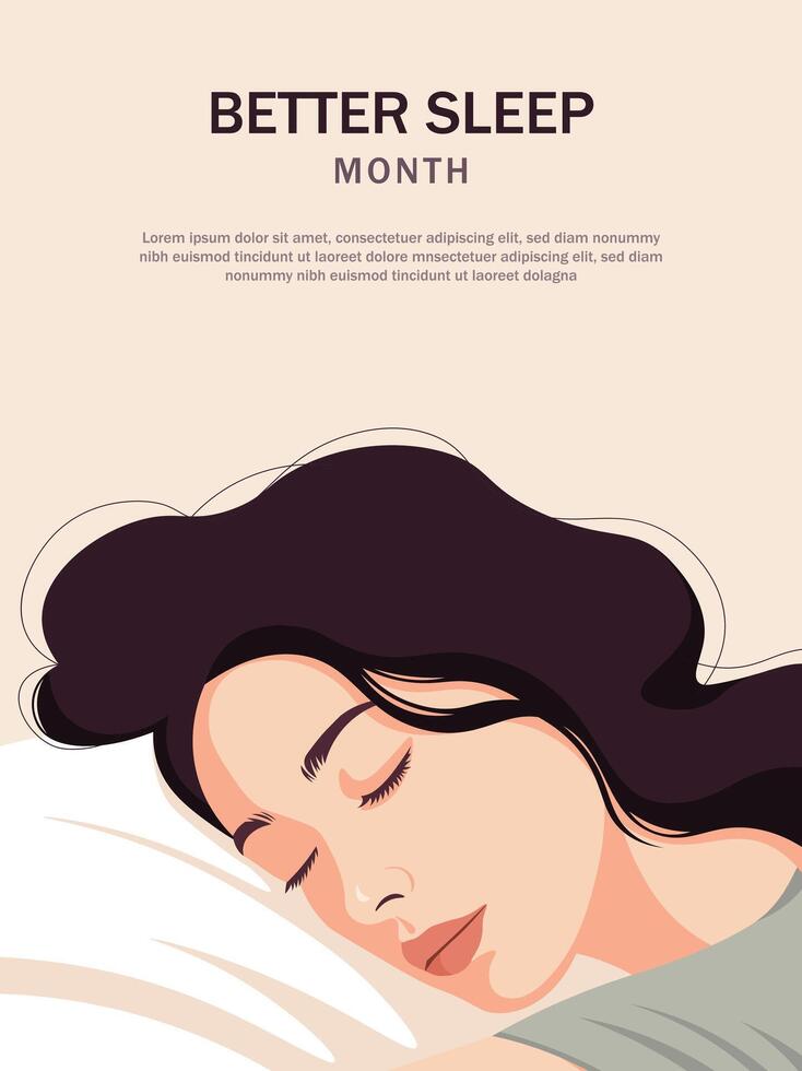 Better Sleep Month background. vector
