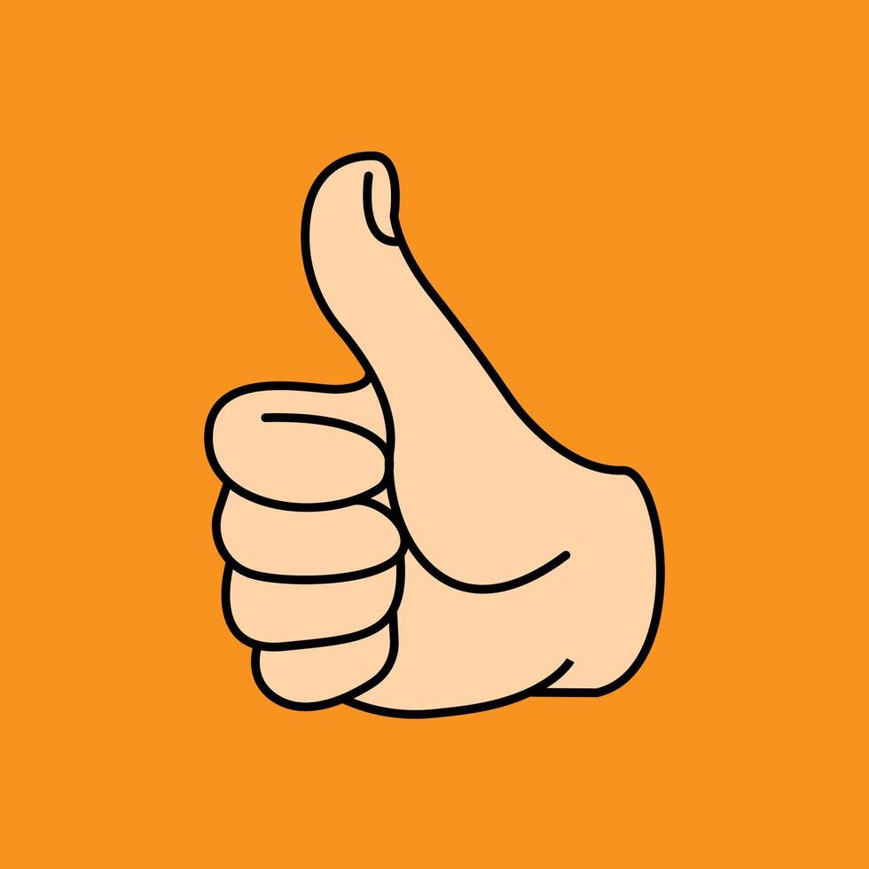 Hand Gesture Thumb vector