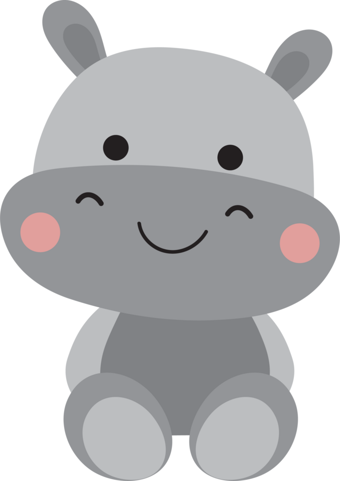 Cartoon baby Hippo png