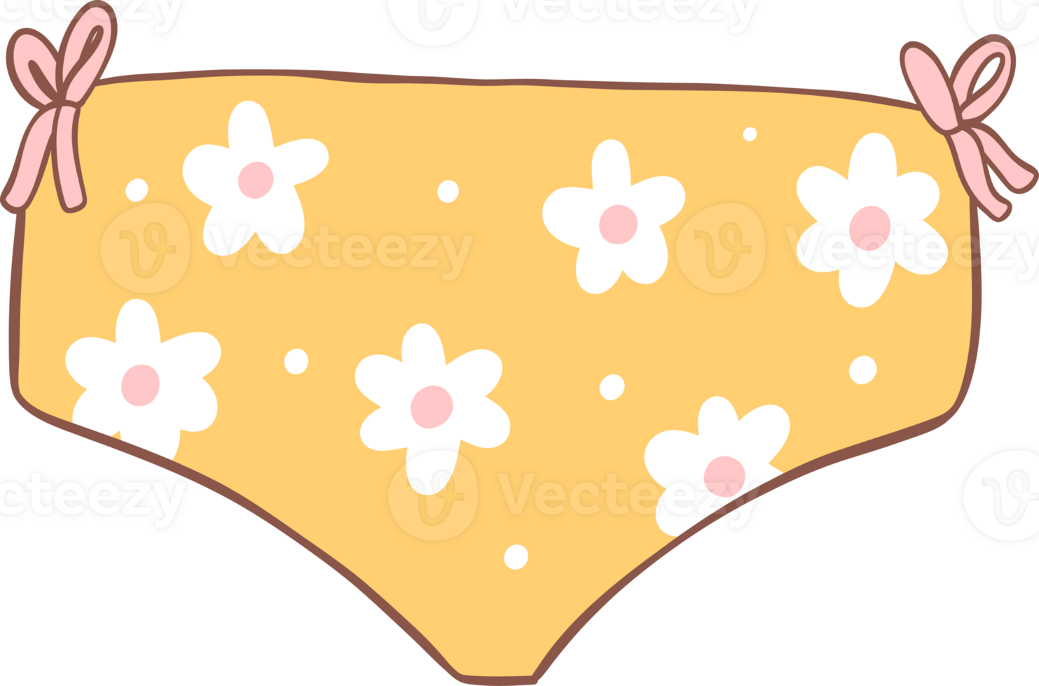 Groovy retro summer bikini png