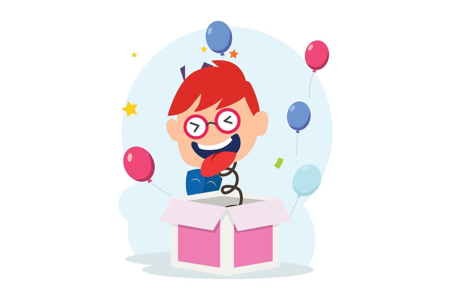 April Fools Flat Illustration Design vector