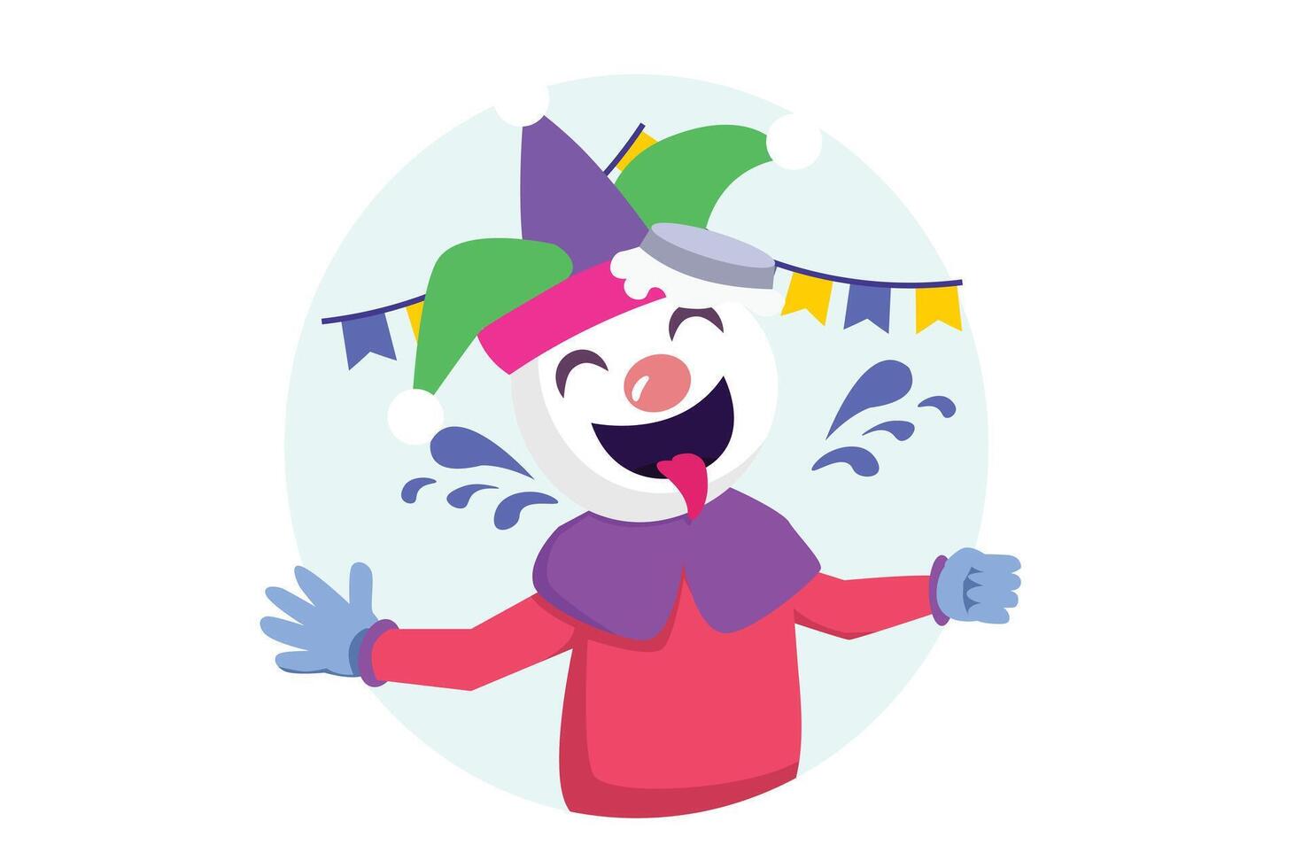 April Fools Flat Illustration Design vector