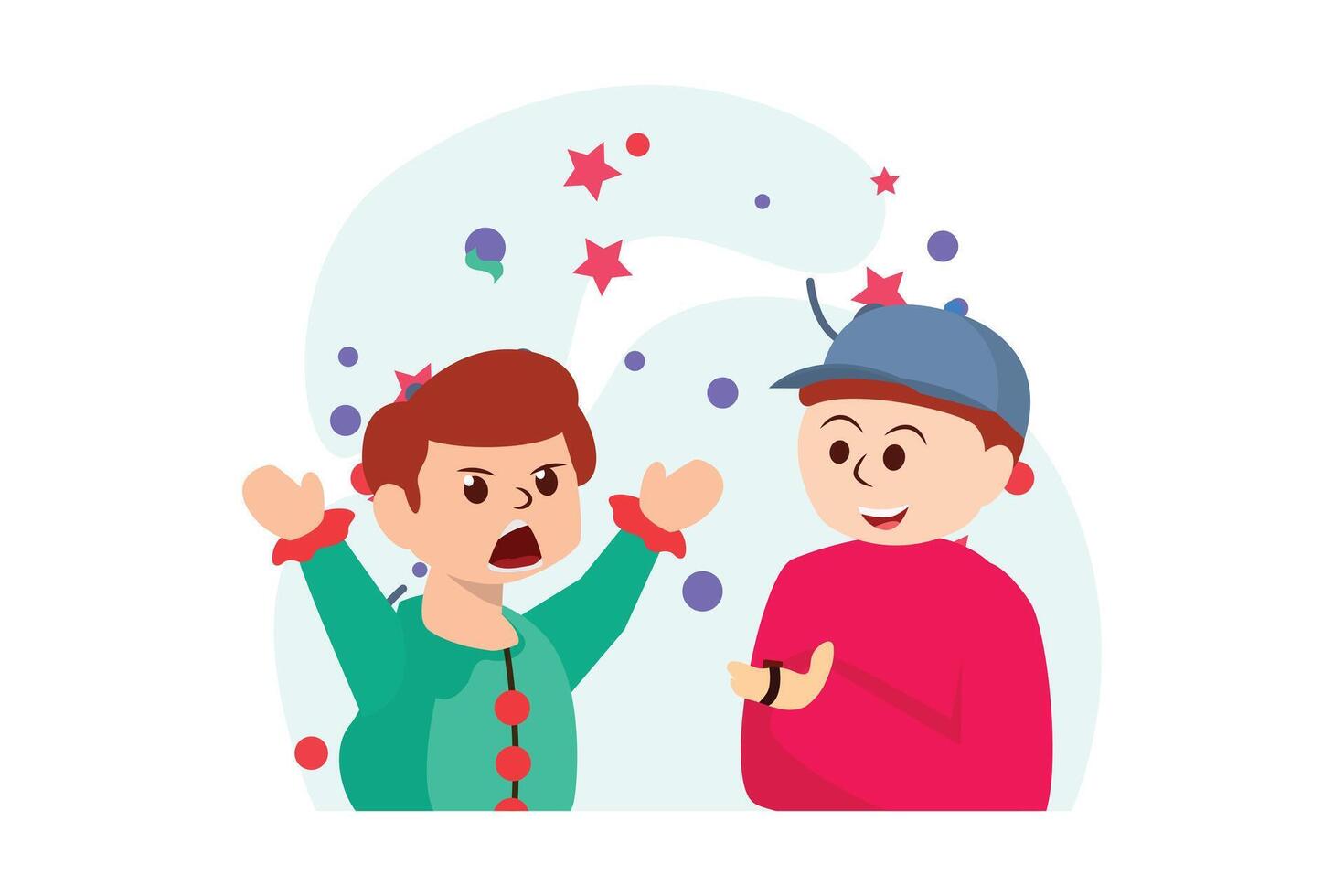 April Fools Flat Illustration Design vector