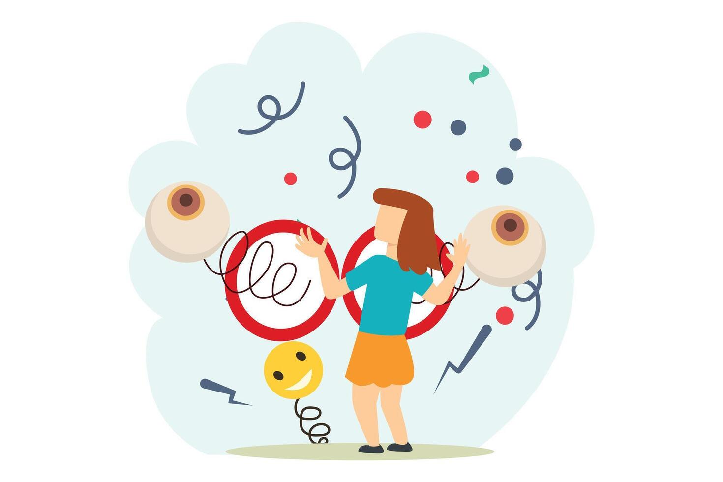 April Fools Flat Illustration Design vector