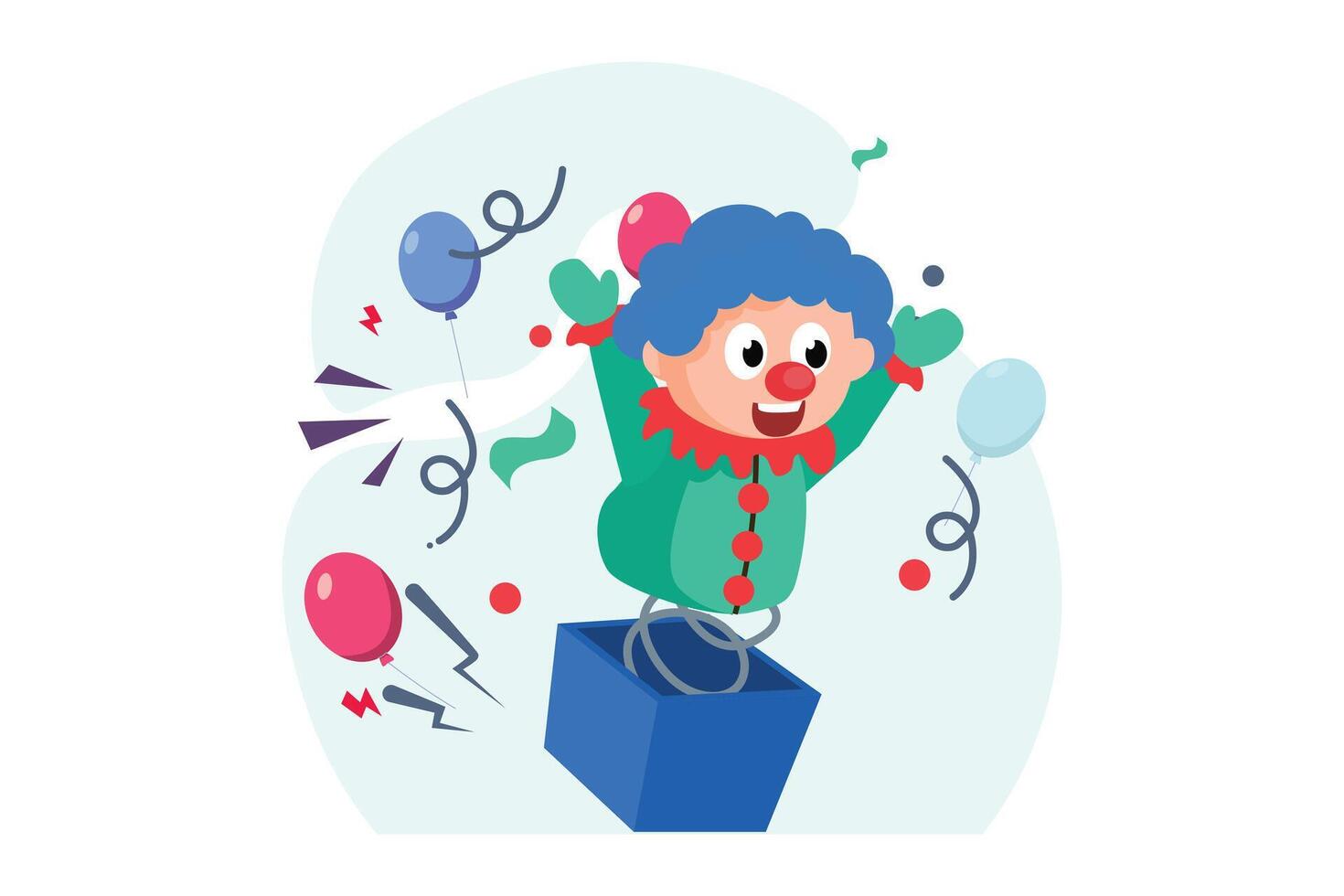 April Fools Flat Illustration Design vector