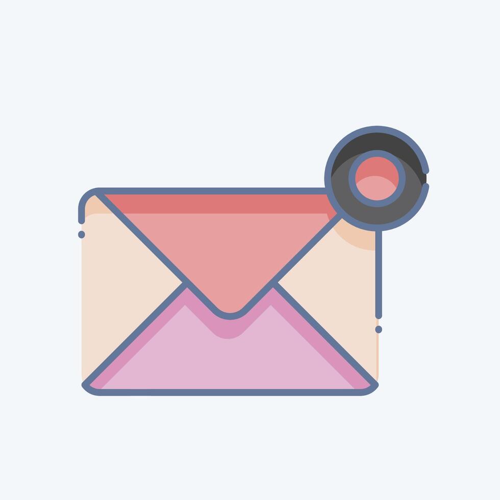 Icon Notification. related to Remote Working symbol. doodle style. simple design illustration vector