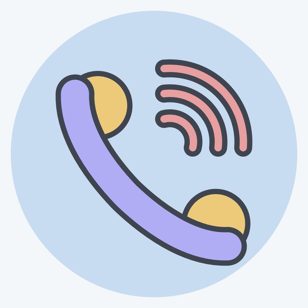 Icon Calling. related to Remote Working symbol. color mate style. simple design illustration vector