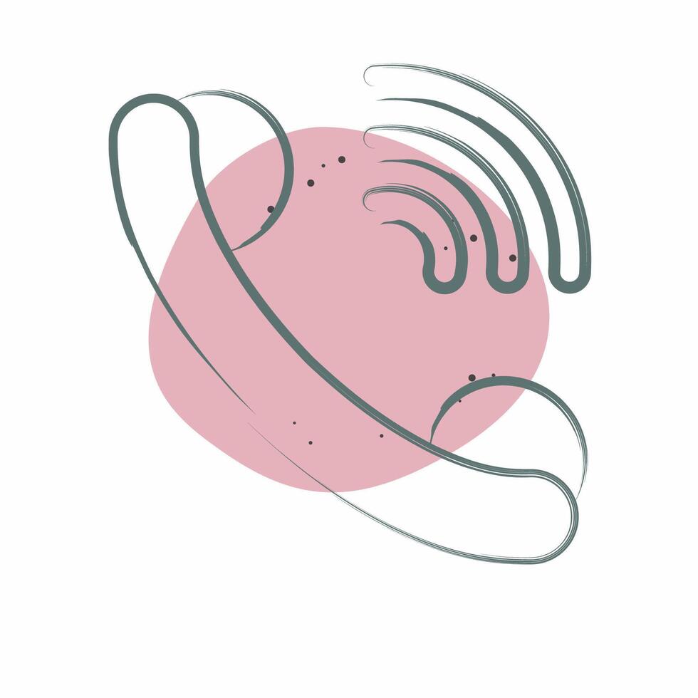 Icon Calling. related to Remote Working symbol. Color Spot Style. simple design illustration vector