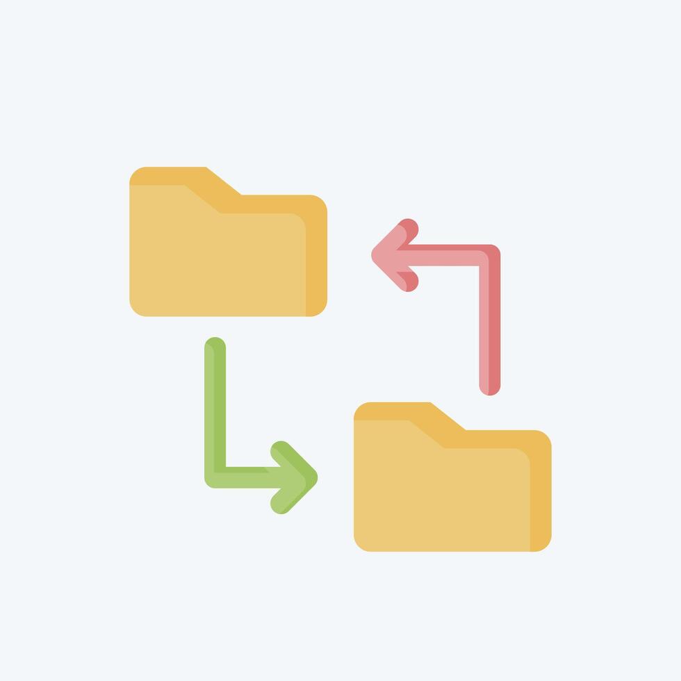 Icon File Sharing. related to Remote Working symbol. flat style. simple design illustration vector