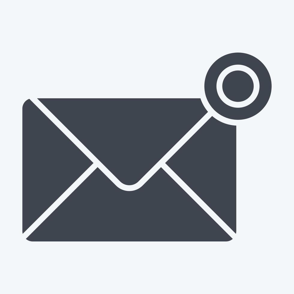 Icon Notification. related to Remote Working symbol. glyph style. simple design illustration vector