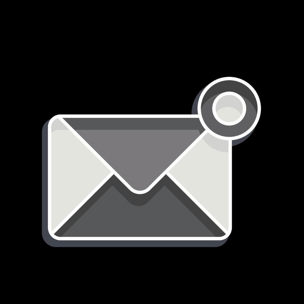 Icon Notification. related to Remote Working symbol. glossy style. simple design illustration vector